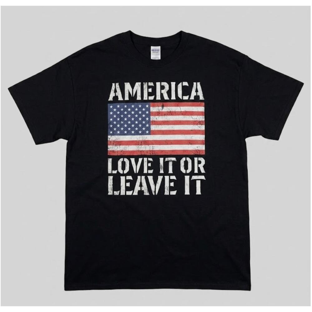 NWOT Delta Pro Weight "America Love It Or Leave It" Patriotic T-Shirt Size XXL